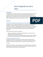 Informe Segunda Ley Termodinamica