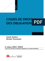 Cours de Droit Des Obligations