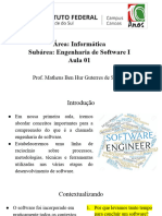 Engenharia de Software I Aula 01 - Introdução