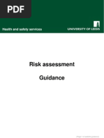 Risk Assessment Guidance: Health and Safety Services