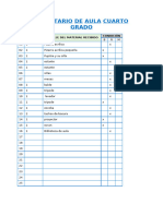 Inventario de Aula Cuarto Grado