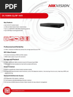 Datasheet of DS 7608NI Q1 - 8P NVR - V4.30.210 - 20210412