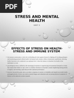 Stress and Mental Health: Unit 3