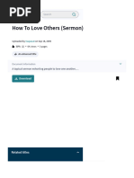 How To Love Others (Sermon) - PDF - Sermon - Love