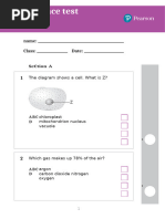 ILS Science Y7 Endofyeartest Set 1