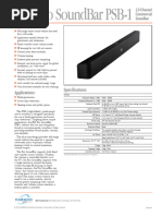 JBL ProSoundBar SpecSheet 072018