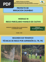 Técnicas de Riego Por Aspersión (U, TR, FR)