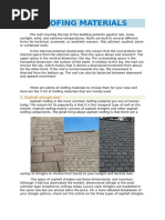 ROOFING MATERIALS (Building Technology 1)