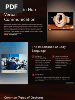 Gestures in Non Verbal Communication