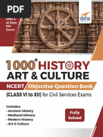 1000 History Art Culture Ncert Objective Question Bank Disha