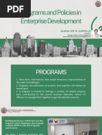 ECC 2 - Intro To Programs and Policies in Enterprise Development