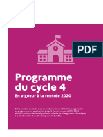 Programme Arts Plastiques Cycle 4-Juillet 2020