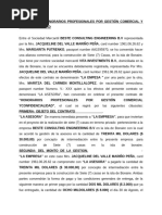 CONTRATO DE HONORARIOS PROFESIONALES POR GESTIÓN COMERCIAL Y CONFIDENCIALIDAD Ultima Reforma