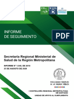 Informe de Seguimiento n 1040-2018 Secretaría Regional Ministerial de Salud Metropolitana- Sobre Auditoría Al Cumplimiento de Funciones de La Comisión de Medicina Preventiva e Invalidez de La Región Metropo