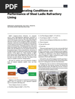 Role of Operating Conditions On Performance of Steel Ladle Refractory Lining