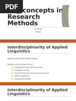 Key Concept in Applied Linguistic Research