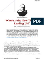 Where Is New Theology Leading Us - Garrigou Lagrange