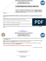 Classificação Preliminar Na Prova Objetiva