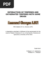 Interaction of Terpenes and Oxygenated Terpenes With Some Drugs