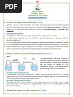 ELECTROCHEMISTRY (CH-202) (Q & A) 1st Mid