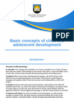 Basic Concepts of Child and Adolecent Development