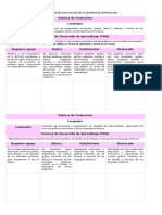 Rubrica de Evaluación Adaptacion