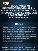 Perdev - q2-m4 - Various Roles of Different Individuals in Society and