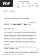 Food Loss and Waste Policy - Coca-Cola HBC