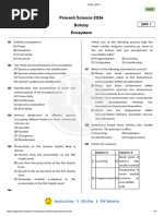 Ecosystem - DPP 01 - Pravesh Science 2024