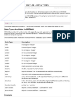 Matlab Data Types