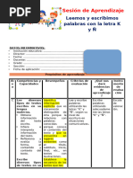 1° Sesión Día 1 Com Leemos y Escribimos Palabras Con La Letra K y Ñ Unidad 8 Semana 3