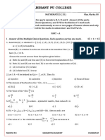 2nd PU Maths Midterm Paper 2