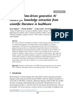 Review of Data-Driven Generative AI Models For Knowledge Extraction From Scientific Literature in Healthcare