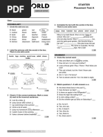 WWAm Starter Tests Placement GroupA