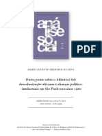 SILVA, Mário Medeiros - Outra Ponte Sobre o Atlântico Suldescolonização Africana e Alianças Político - Intelectuais em São Paulo Nos Anos 1960