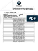 Informe Entrega Licencias Digitales