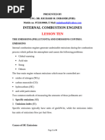 LESSON TEN THERMODYNAMICS NOTES Internal Combustion Engines