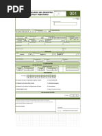 Formulario Del Registro Único Tributario: Espacio Reservado para La Dian 01