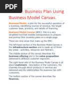 Unit 2 BUSINESS CANVAS MODEL