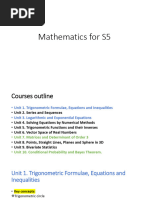 Mathematics For S5 F