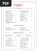 CIELOTINTO MENU Comida