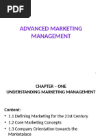 Chapter 1 Advanced Marketing Management