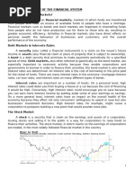 Module FINANCIAL MARKETS CHAPT 1