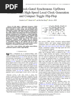 CMOS Clock-Gated Synchronous Up Down Counter With High-Speed Local Clock Generation and Compact Toggle Flip-Flop