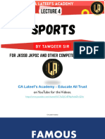 Sports - For JKSSB JKPSC Upsc Nda