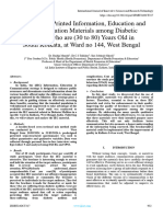 Pretesting of Printed Information, Education and Communication Materials among Diabetic Patients who are (30 to 80) Years Old in South Kolkata, at Ward no 144, West Bengal