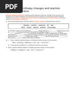 Exercise 6.1 Enthalpy Changes and Reaction Pathway Diagrams