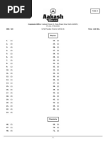 OYM Practice Test For AIATS-06 - Answer Key & Sol - HOMIE