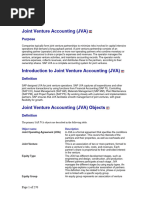 Joint Venture Accounting (JVA)