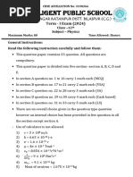 Class - 12th Physics